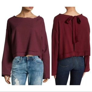 Free People Merlot Walking In Hueco Top Size S